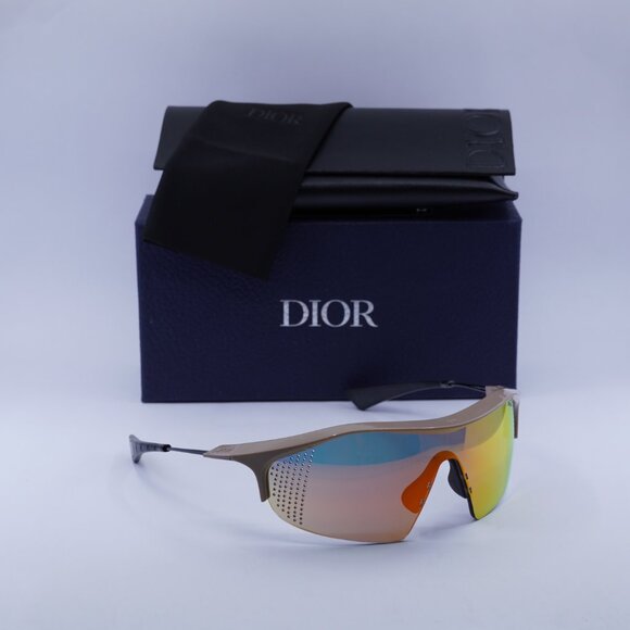 Dior DIORXPLORER M1U 40J7 Shield Sunglasses - Nude/Red Mirror - Picture 5 of 10